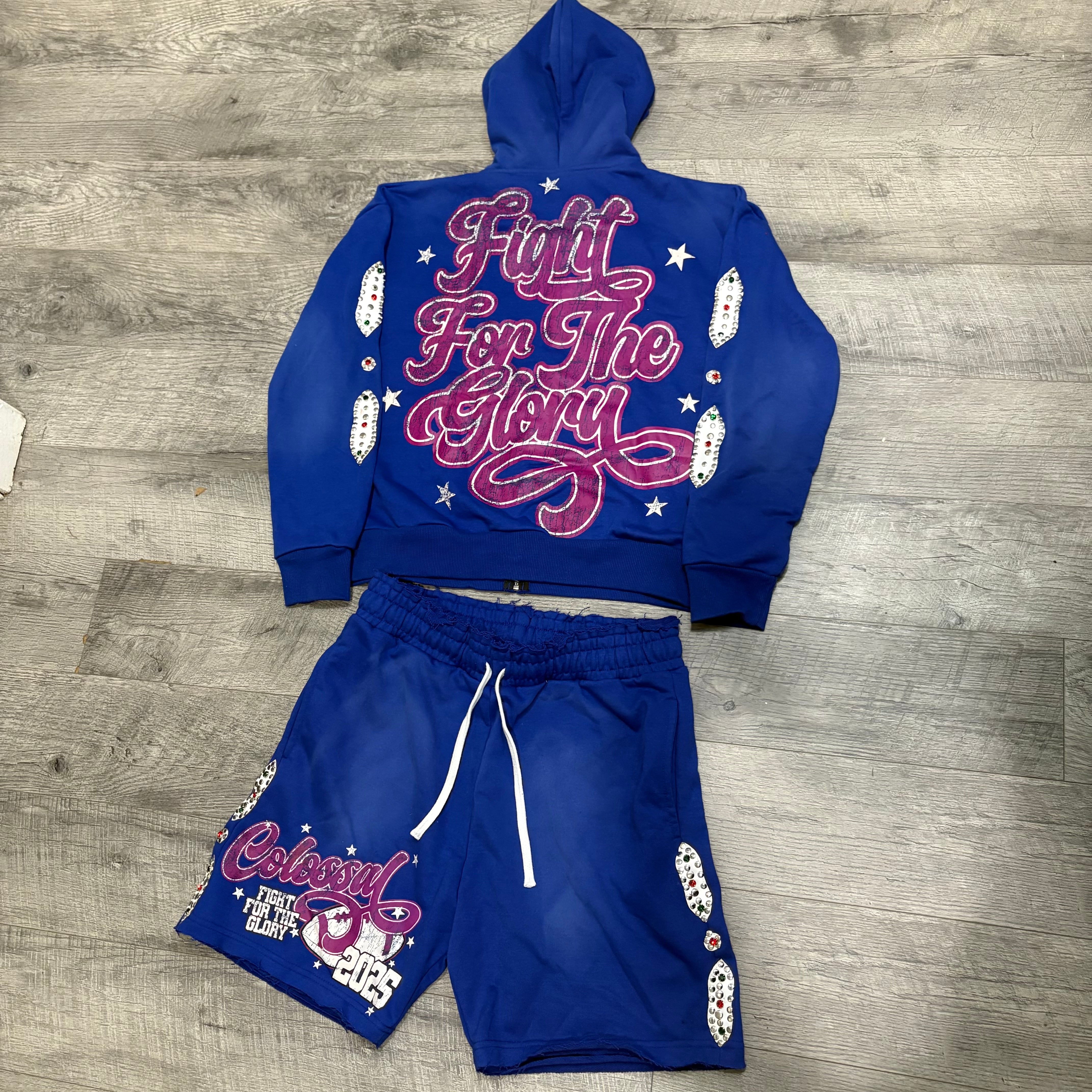 Blue Summer Short Set