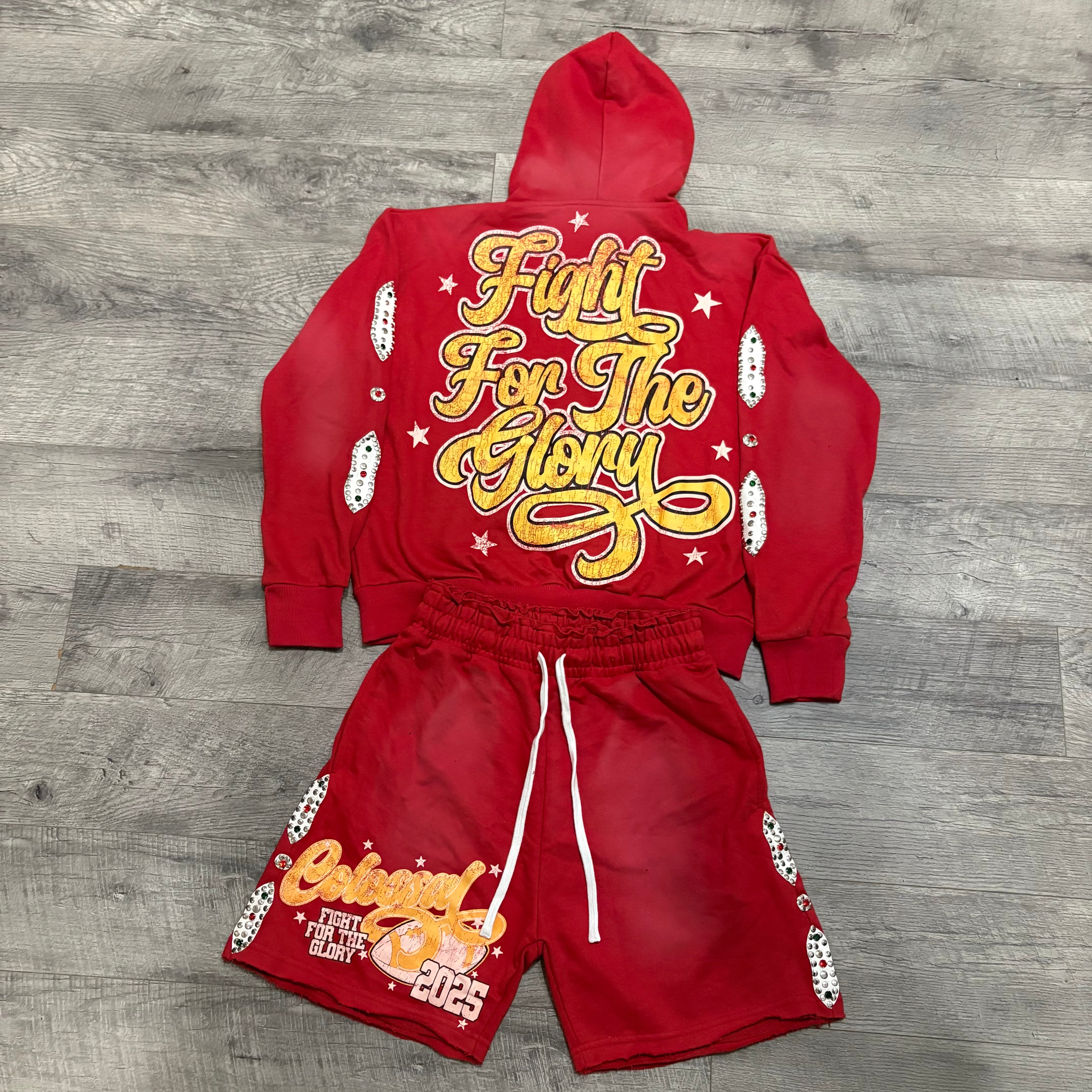Red Summer Short Set